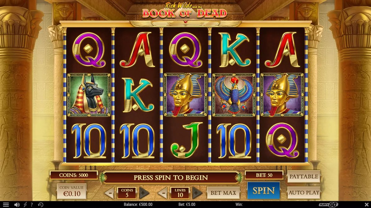 Book of Dead slot artwork